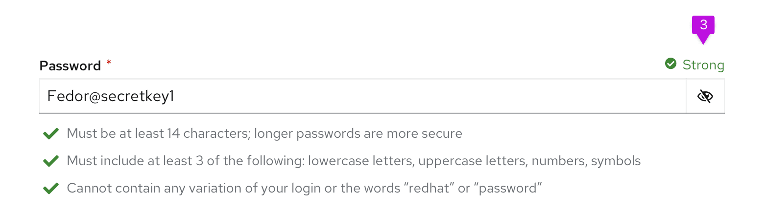 password strength indicator strong